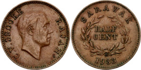 Sarawak 1/2 Cent 1933 H