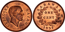 Sarawak 1 Cent 1937 H