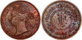 Straits Settlements 1 Cent 1874 H