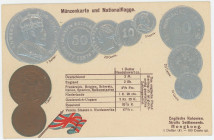 Straits Settlements Post Card "Coins of the British Colonies - Straits Settlements and Hong Kong" 1904 - 1937 (ND)