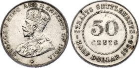 Straits Settlements 50 Cents 1920