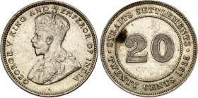 Straits Settlements 20 Cents 1935