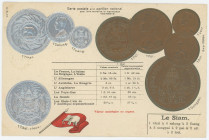 Thailand Post Card "Coins of Thailand" 1904 - 1912 (ND)