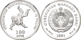 Uzbekistan 100 Som 2001 NGC PF68 ULTRA CAMEO