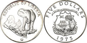 Liberia 5 Dollars 1973