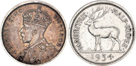 Mauritius 1/2 Rupee 1934