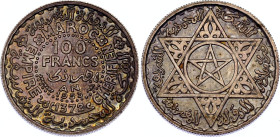 Morocco 100 Francs 1953 AH 1372
