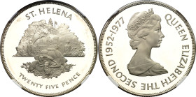 Saint Helena 25 Pence 1977 NGC PF67 ULTRA CAMEO