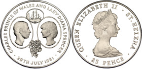 Saint Helena 25 Pence 1981