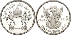 Sudan 5 Pounds 1981 AH 1401 NGC PF62 ULTRA CAMEO Piefort