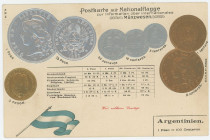 Argentina Post Card "Coins of Argentina" 1904 - 1912 (ND)