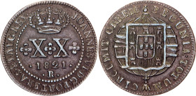 Brazil 20 Reis 1821 R