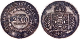 Brazil 200 Reales 1862