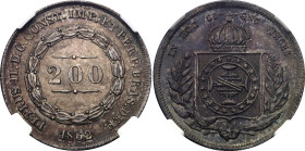 Brazil 200 Reis 1862 NGC MS62