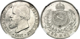 Brazil 200 Reis 1867 NGC UNC