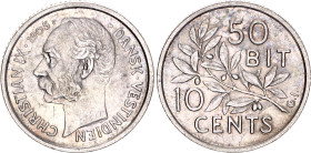 Danish West Indies 10 Cents / 50 Bit 1905 P GI
