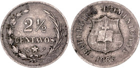 Dominican Republic 2-1/2 Centavos 1888 A