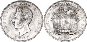 Ecuador 5 Sucres 1944 Mo