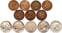 America Lot of 12 Coins 1867 - 1961