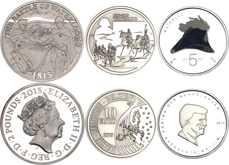 Europe Set of 3 Coins 2015 "200 th Anniversary of the Battle of Waterloo"

Sil...