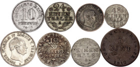 Germany Lot of 8 Coins 1783 - 1916