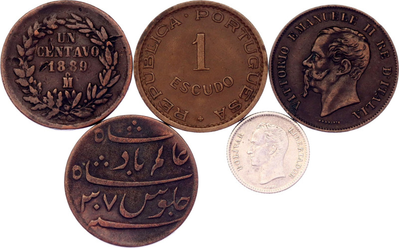 World Lot of 5 Coins 1861 -1962

With Silver; VF-XF