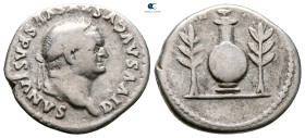 Divus Vespasian AD 79. Rome. Denarius AR