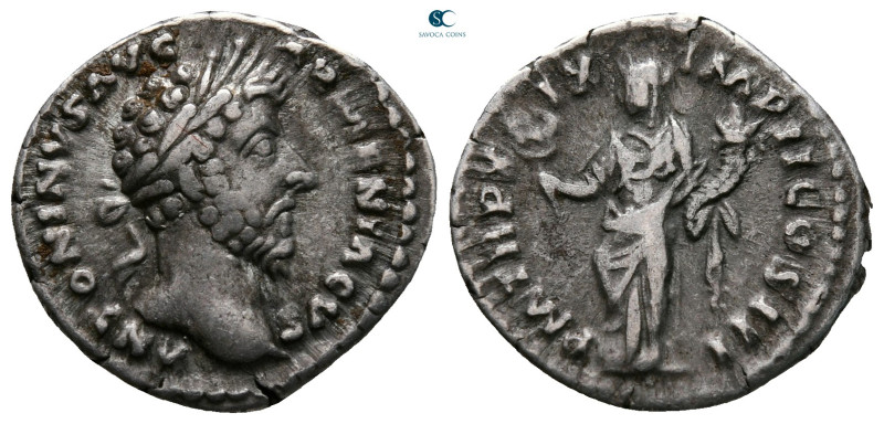 Marcus Aurelius AD 161-180. Rome
Denarius AR

18 mm, 3,45 g



nearly ver...