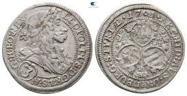 Austria. Graz. Leopold I of Habsburg AD 1657-1705. 3 Kreuzer AR