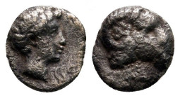 Hemiobol AR
Caria, Casolaba, c. 410-390 BC
7 mm, 0,34 g