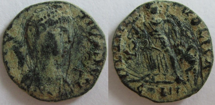 Nummus Æ
Uncertain mint
10 mm, 0,80 g