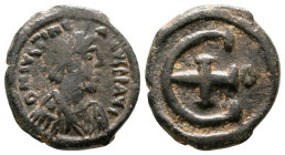 Pentanummium Æ
Justinian I (527-565), Theoupolis (Antioch)
16 mm, 1,91 g