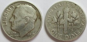 Dime AR
Roosvelt, 1951, Silver 900/1000
18 mm, 2,50 g