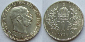 1 Krone AR
Austria, 1914