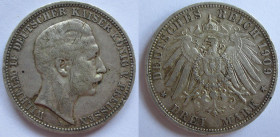 3 Mark AR
Wilhelm II, 1909
32 mm, 16,60 g
