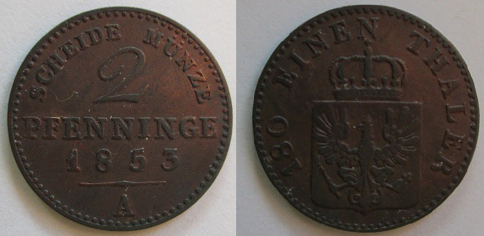 2 Pfennige 1853