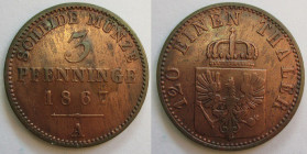 3 Pfennige 1867 A