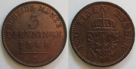 3 Pfennige 1868 C
