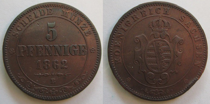 5 Pfennige 1862 B