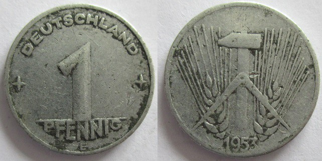 1 Pfennig
1953, DDR