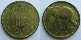 1 Franc, Belgisch Congo, 1944