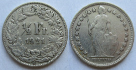 1/2 Frank AR
Switzerland, 1921
