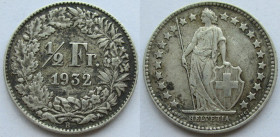 1/2 Frank AR
Switzerland, 1932