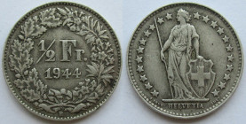 1/2 Frank AR
Switzerland, 1944