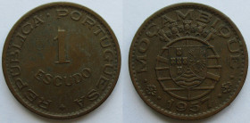 Portugal, 1 Escudo, 1957 (Mocambique)