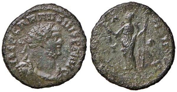 Carausio (286-293) Antoniniano (Londinium) Busto radiato a d. - R/ L Pace stante...