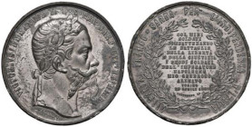 MEDAGLIE DEI SAVOIA Medaglia 1859 Alleanza Franco-Sarda - Opus: P. Gayrard - Zinc (g 46,53 - 50 mm) Depositi. Colpetti al bordo
SPL