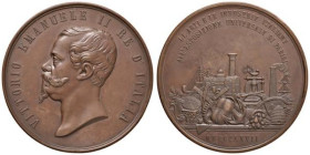 MEDAGLIE DEI SAVOIA Vittorio Emanuele II (1861-1878) Medaglia 1867 Esposizione universale di Parigi - AE (g 68,59 - Ø 55 mm) Colpi al bordo
BB+