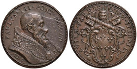 Paolo III (1534-1559) Medaglia 1549 A. XV - Opus: G. Paladino - Mazio 48 - AE (g 44,48 - Ø 43mm) Riconio
BB+