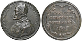 Innocenzo XI (1676-1689) Medaglia 1676 Elezione al Pontificato Opus: Guglielmada Miselli n. 94,92 AE (g 150 - Ø 79 mm) Splendida e molto interessante ...